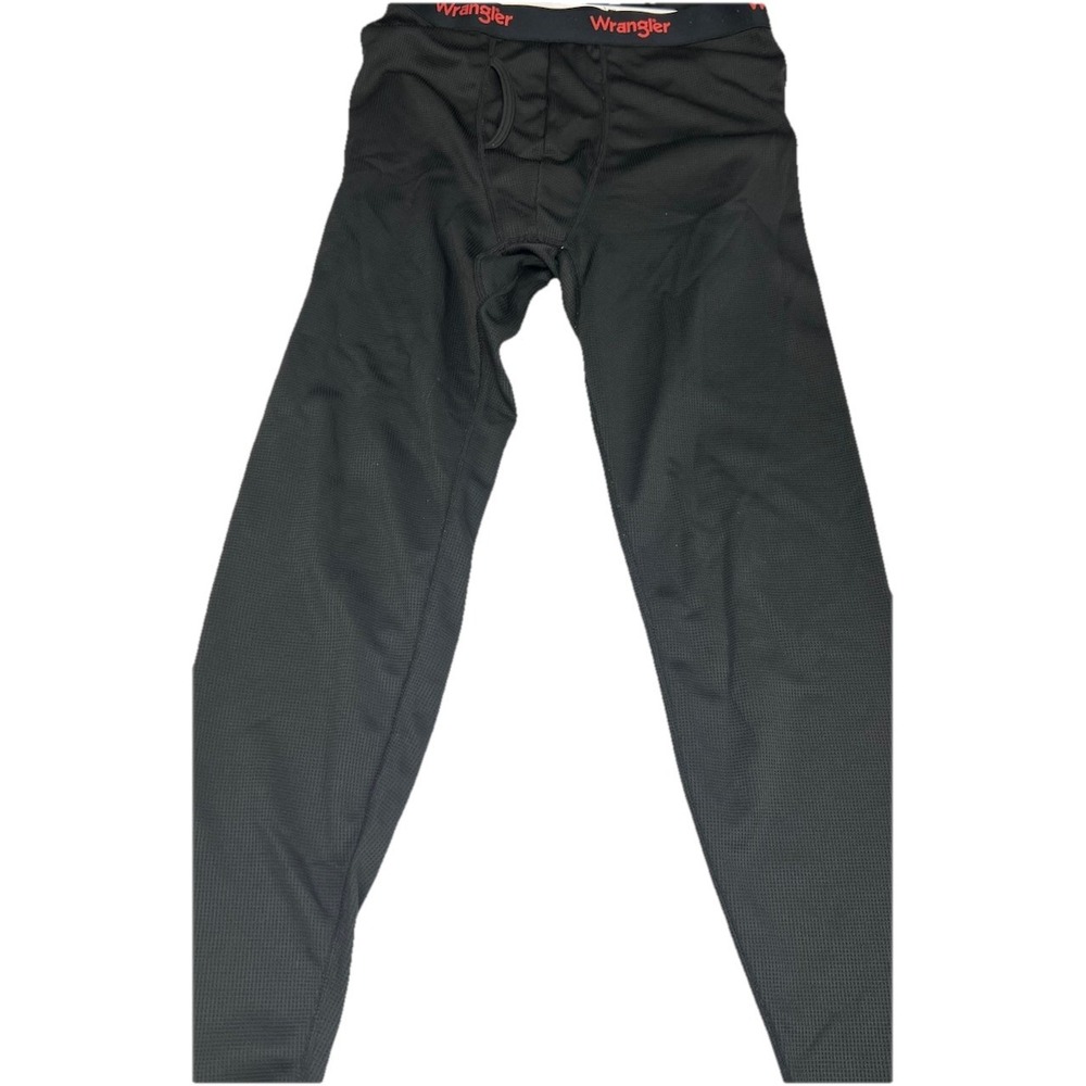 Wrangler Workwear Men's  Thermal Pants Waffle Black Medium Nice